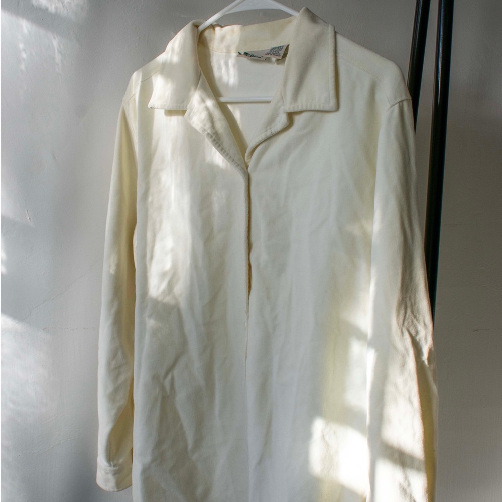 Vintage L.L. Bean Cream Button Down Shirt